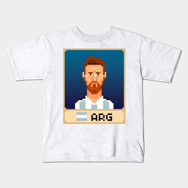 Messi Kids T-Shirt by PixelFaces